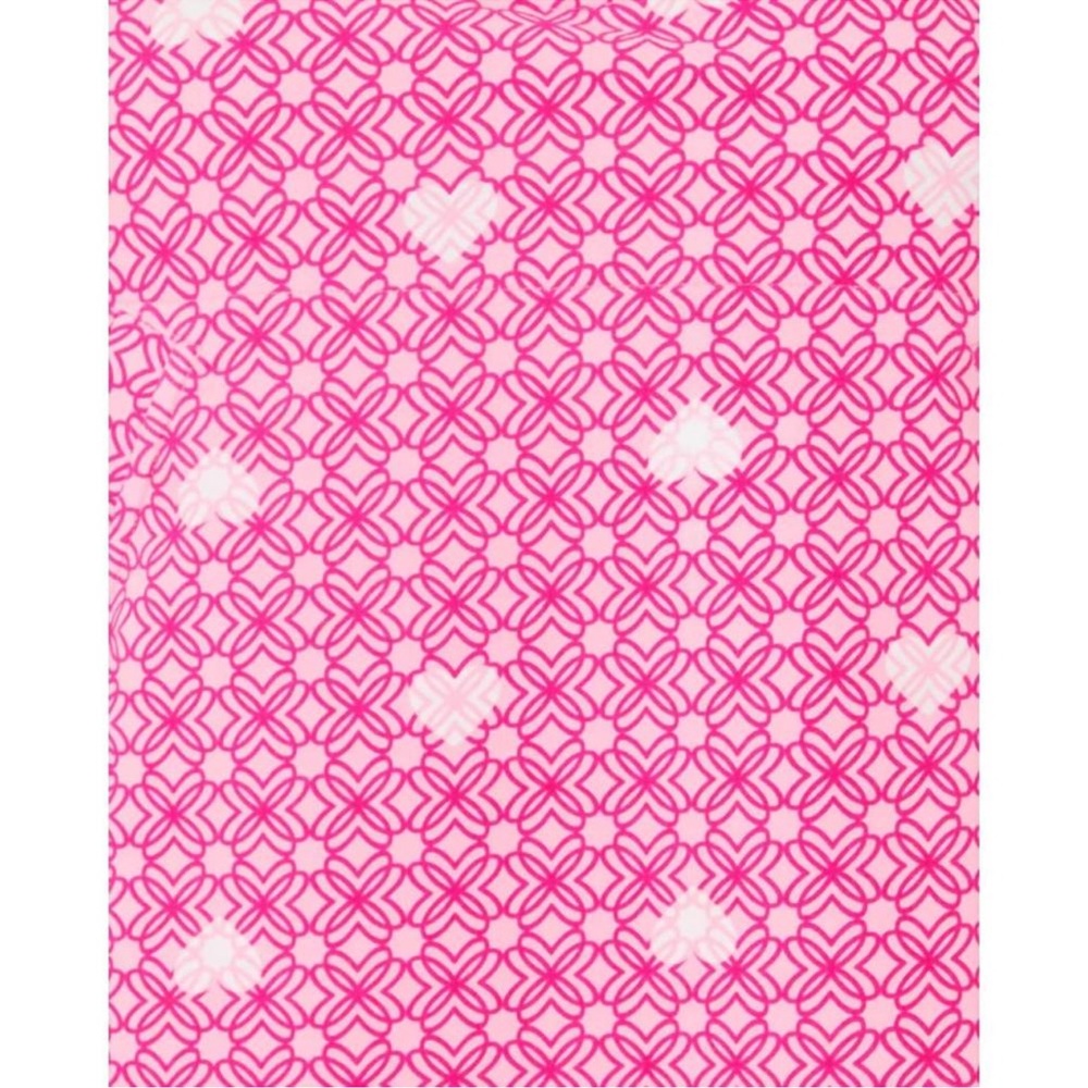 Lilly Pulitzer UPF 50+ Skipper Popover Passion Fruit Pink Fluttering Hearts, M - Picture 5 of 11